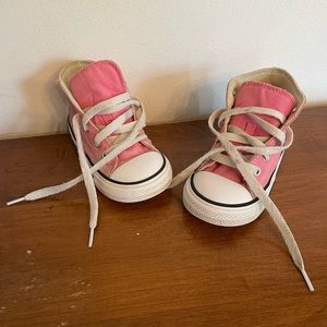 Pink Toddler High Top Converse
